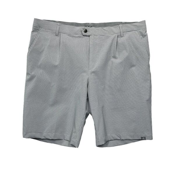 Adidas Men's Ultimate365 Gray Gingham Check Golf Shorts - Picture 1 of 10
